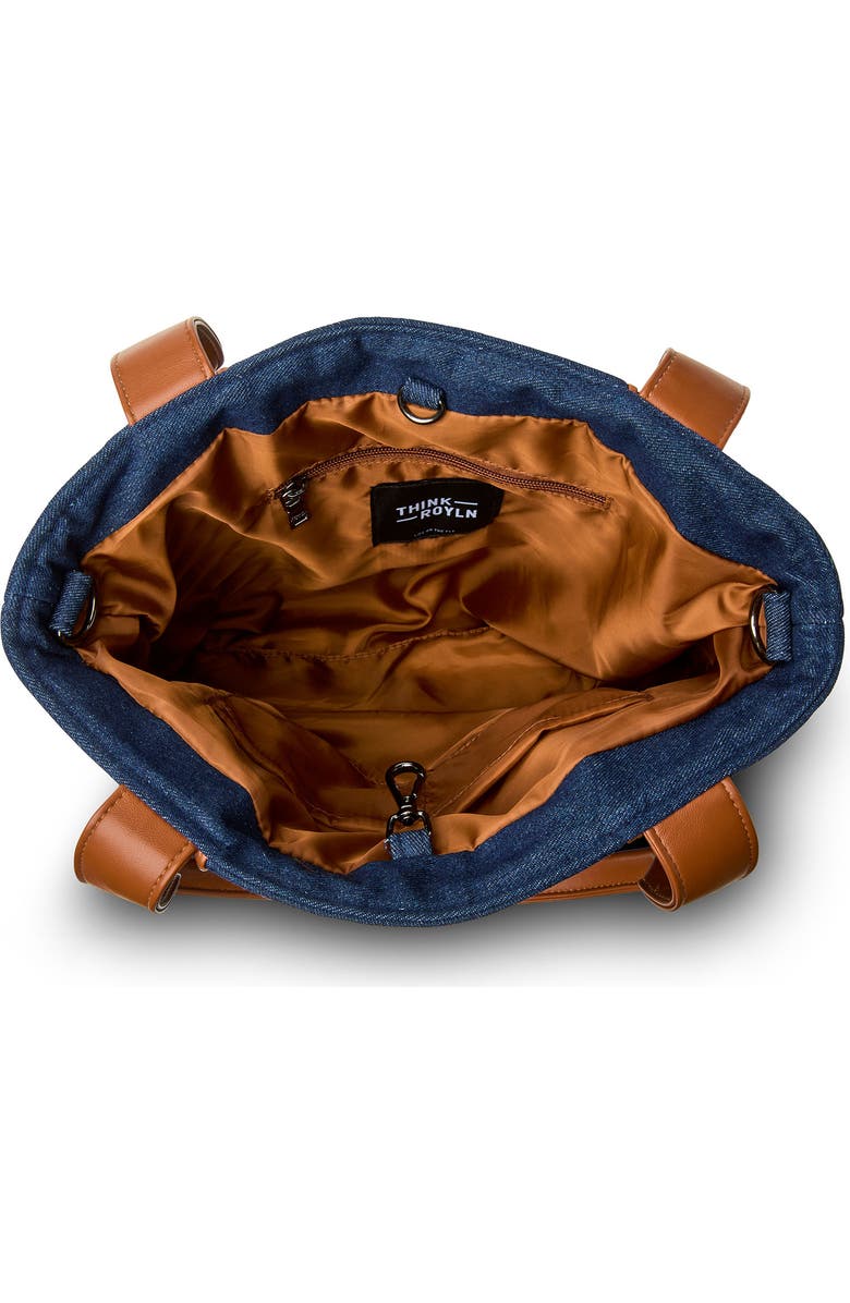 THINK ROYLN High Note Tote, Alternate, color, Dark Denim & Mocha Luxe Trim