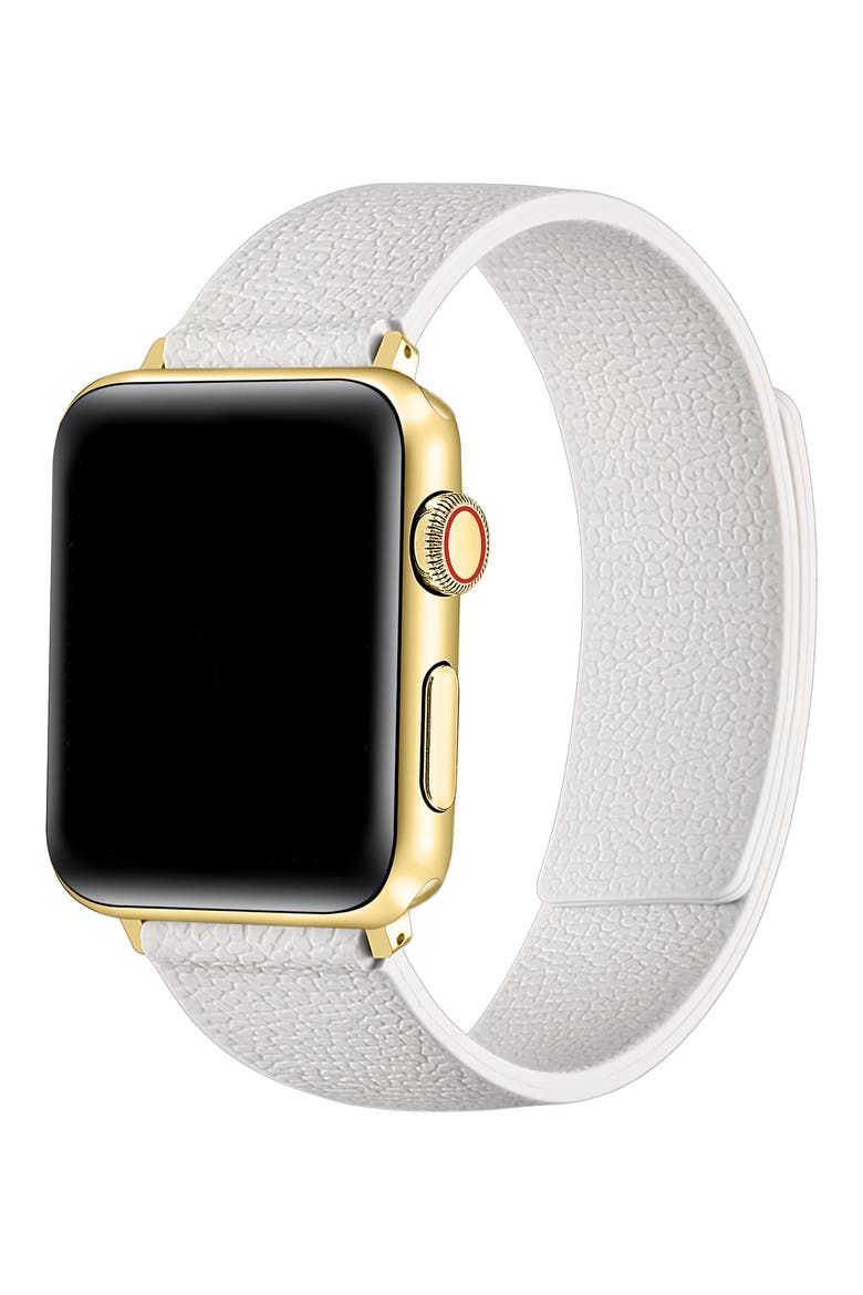 Lychee Silicone Apple Watch® Watchband, Alternate, color, CLOUD WHITE