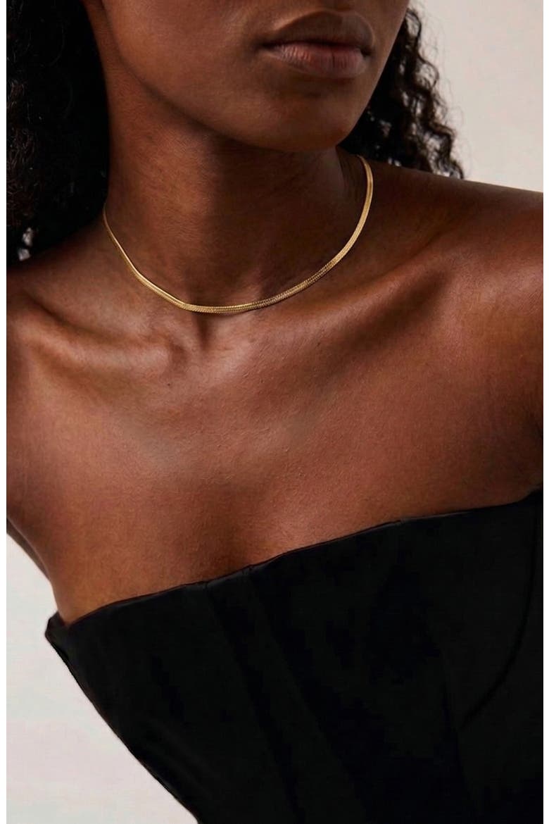 Montana Grande Snake Chain Necklace in Gold, Alternate, color, Gold