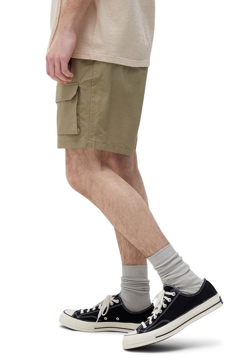 PacSun Gabriel Olive Nylon Shorts, Alternate, color,