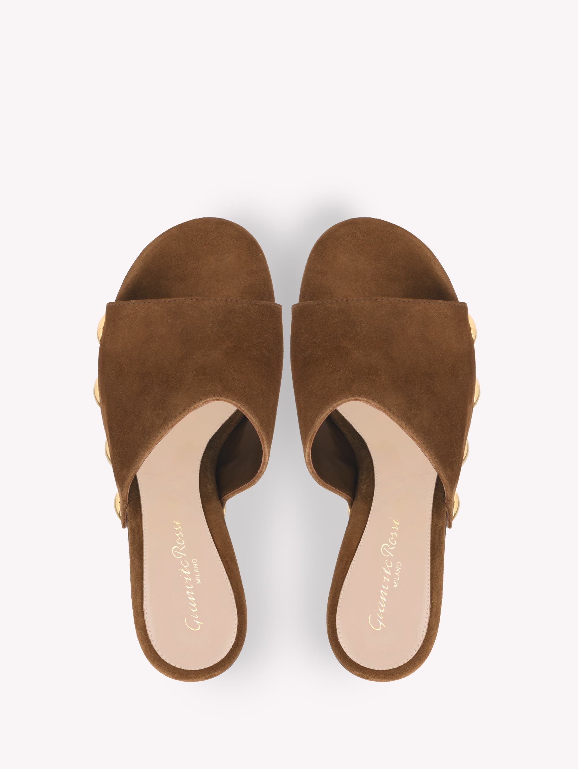 Gianvito Rossi Ardèa Mules, Alternate, color, Brown Leather