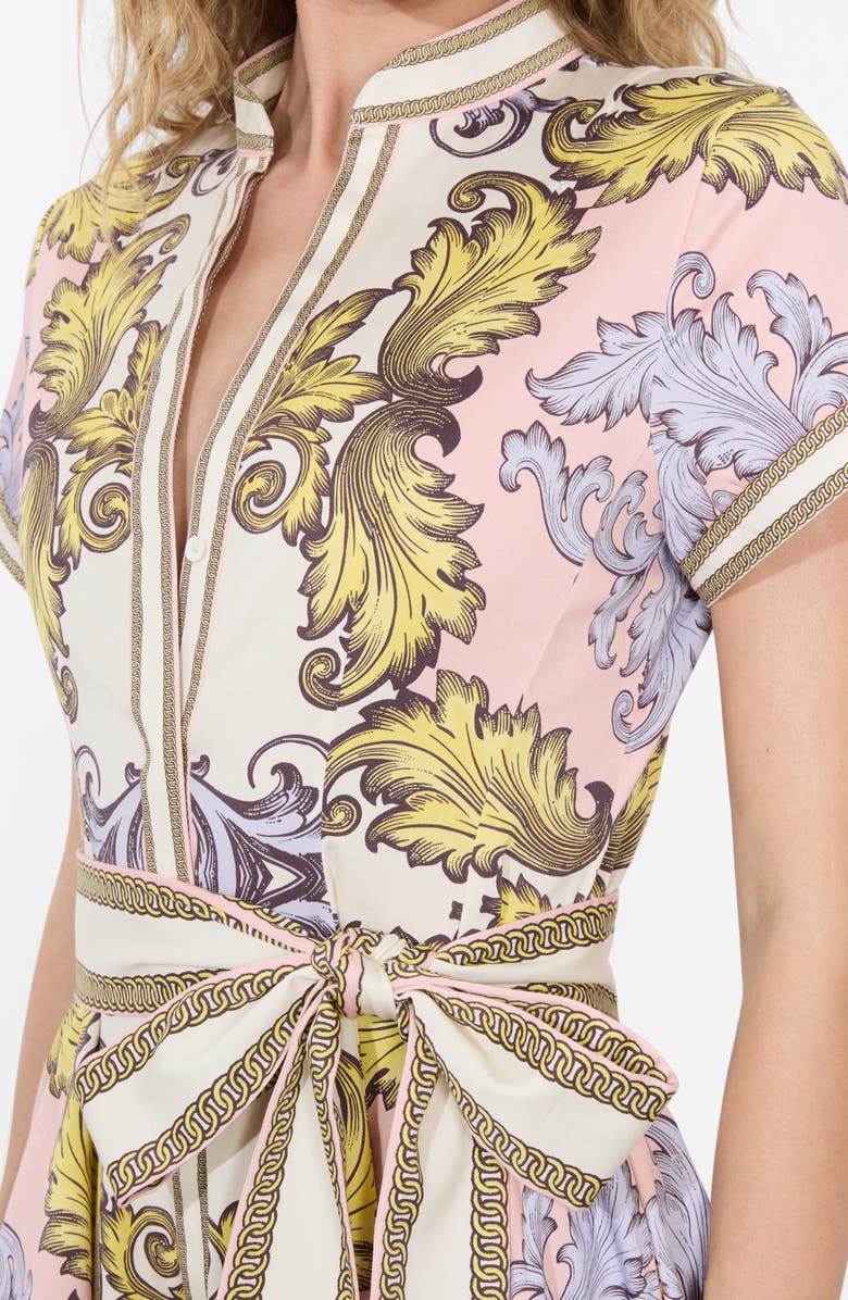 Alice + Olivia Lucy Belted Poplin Minidress, Alternate, color, Day Dreamer