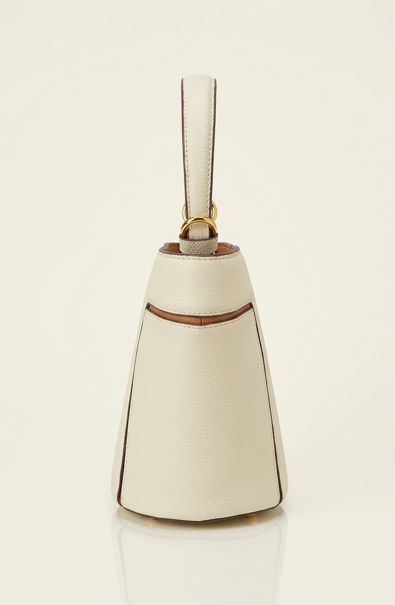 Modenaire Structured Mini Bucket Bag, Alternate, color, Cream