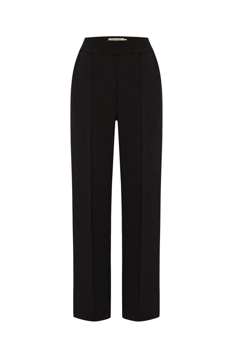 Exquise Elastic Waist Straight Cut Pants, Main, color, Pumpkin