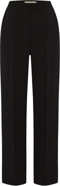 Exquise Elastic Waist Straight Cut Pants