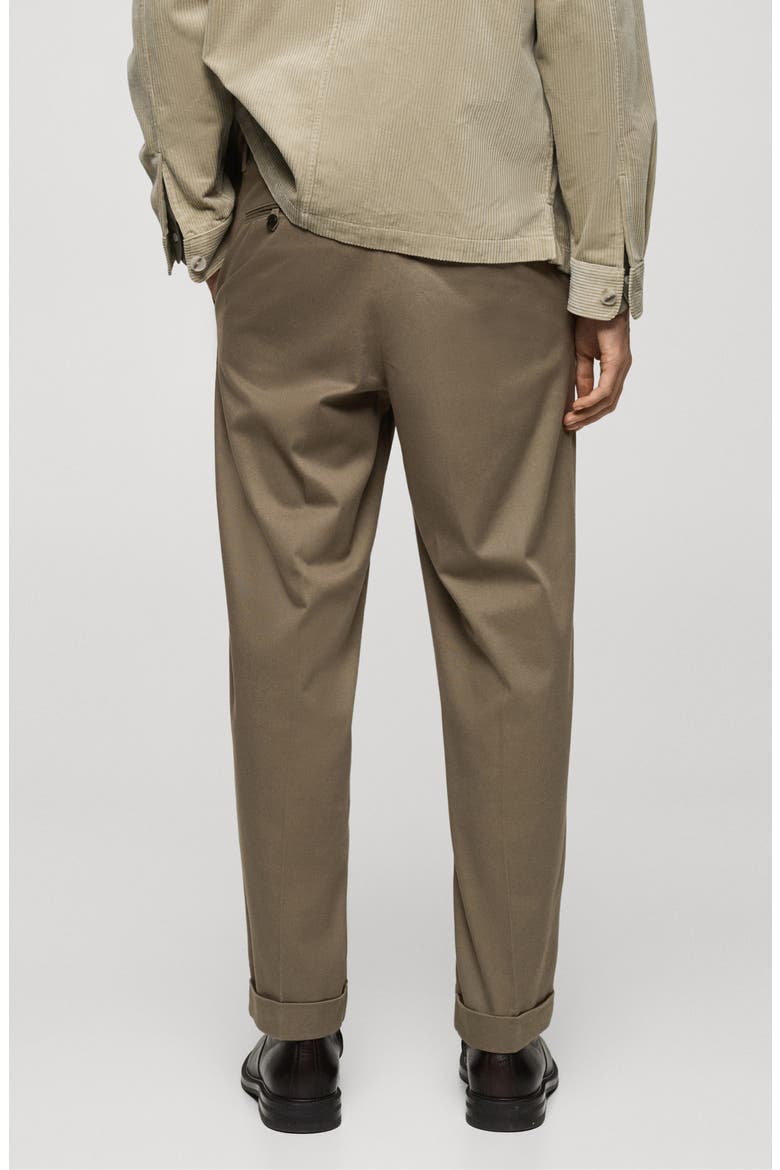 Cuff Stretch Cotton Pants, Alternate, color, KHAKI