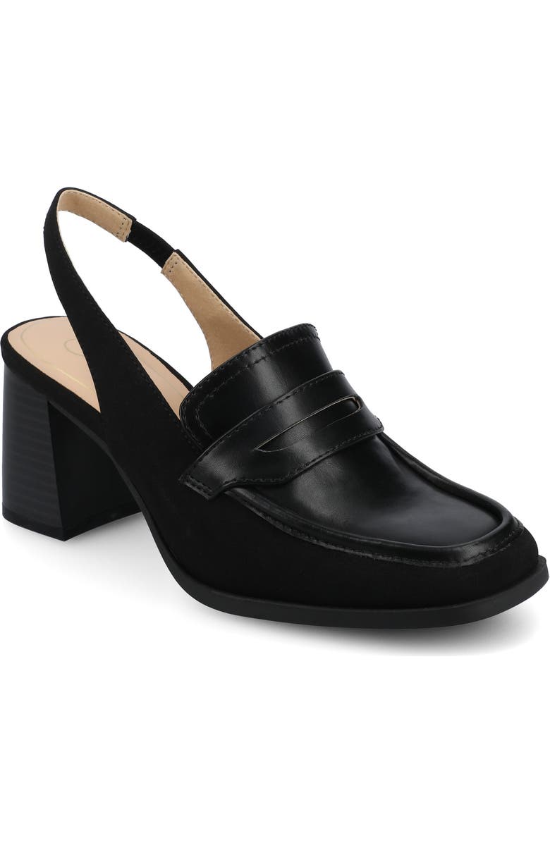 Journee Collection Henrika Slingback Pump, Main, color, Black