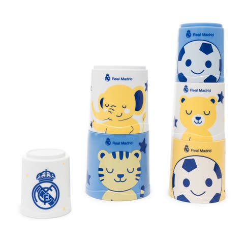 Real Madrid Soccer Themed Sorting & Stacking Cups Baby Toy
