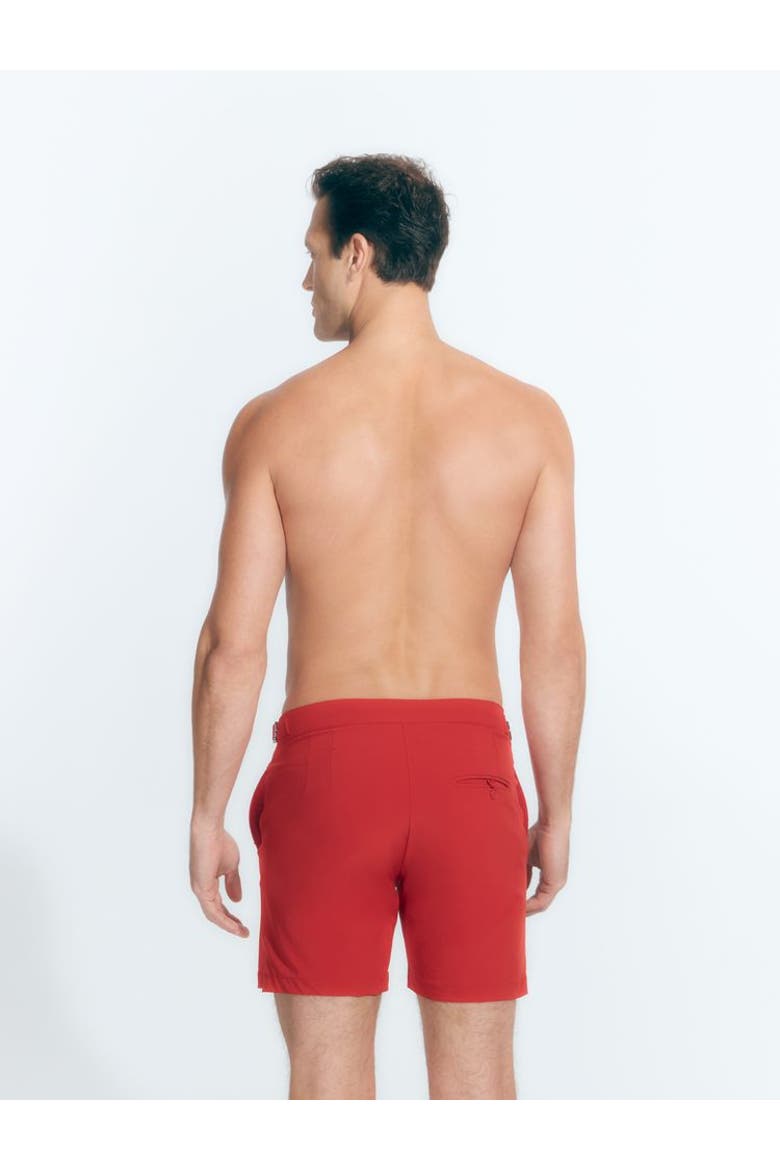 Jack Bulldog Swim Shorts, Alternate, color, Red
