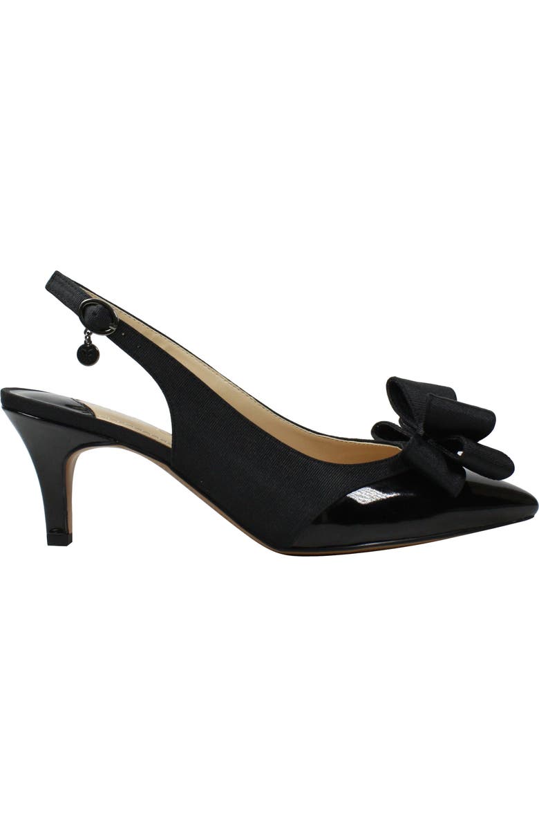 J. Reneé Gabino Slingback Pump, Alternate, color, Black/ Black Fabric