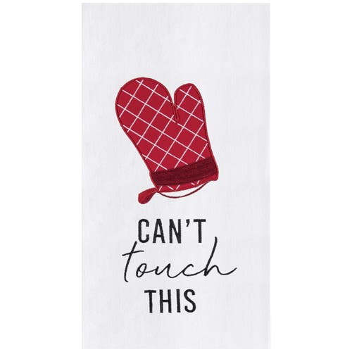 C & F Home C&f Home Can't Touch This Baking Gloves Kitchen Embroidered Hand Towel In Multi