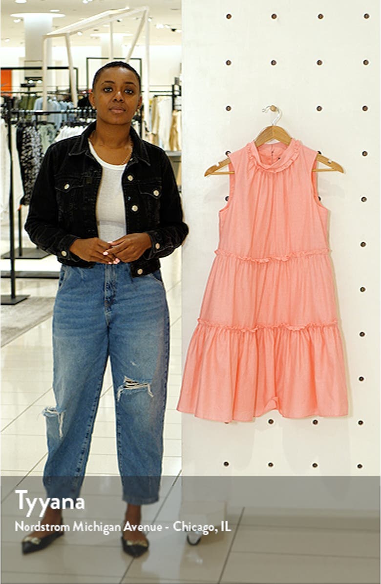 High Neck Sleeveless Ruffle Dress, sales video thumbnail