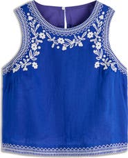 Boden Sofia Embroidered Linen Top