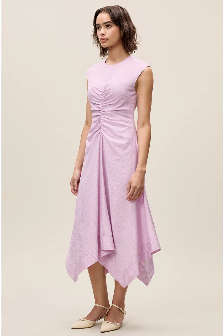 Allegra Stripe Dress, Alternate, color, WISTERIA