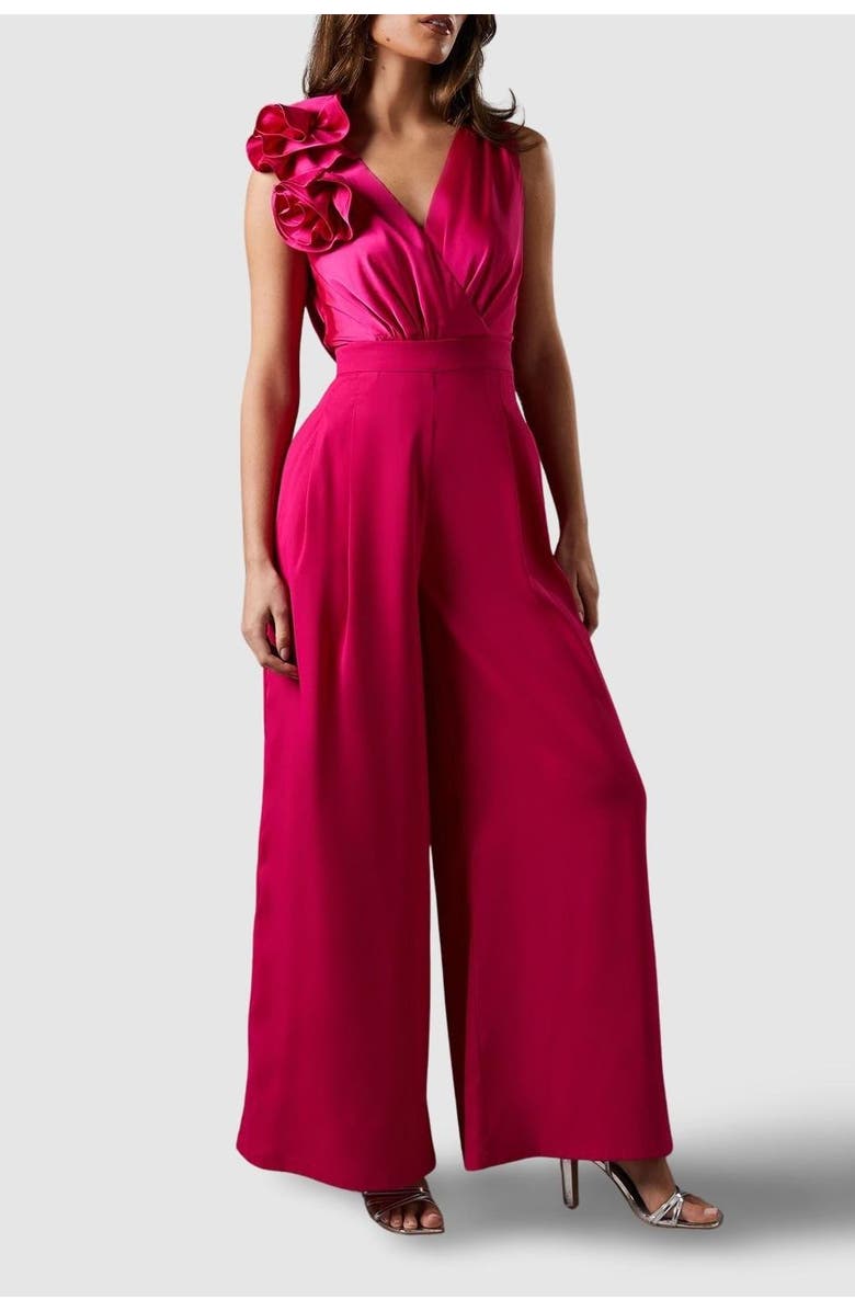 Coast Corsage Cowl Back Jumpsuit, Alternate, color, Pink