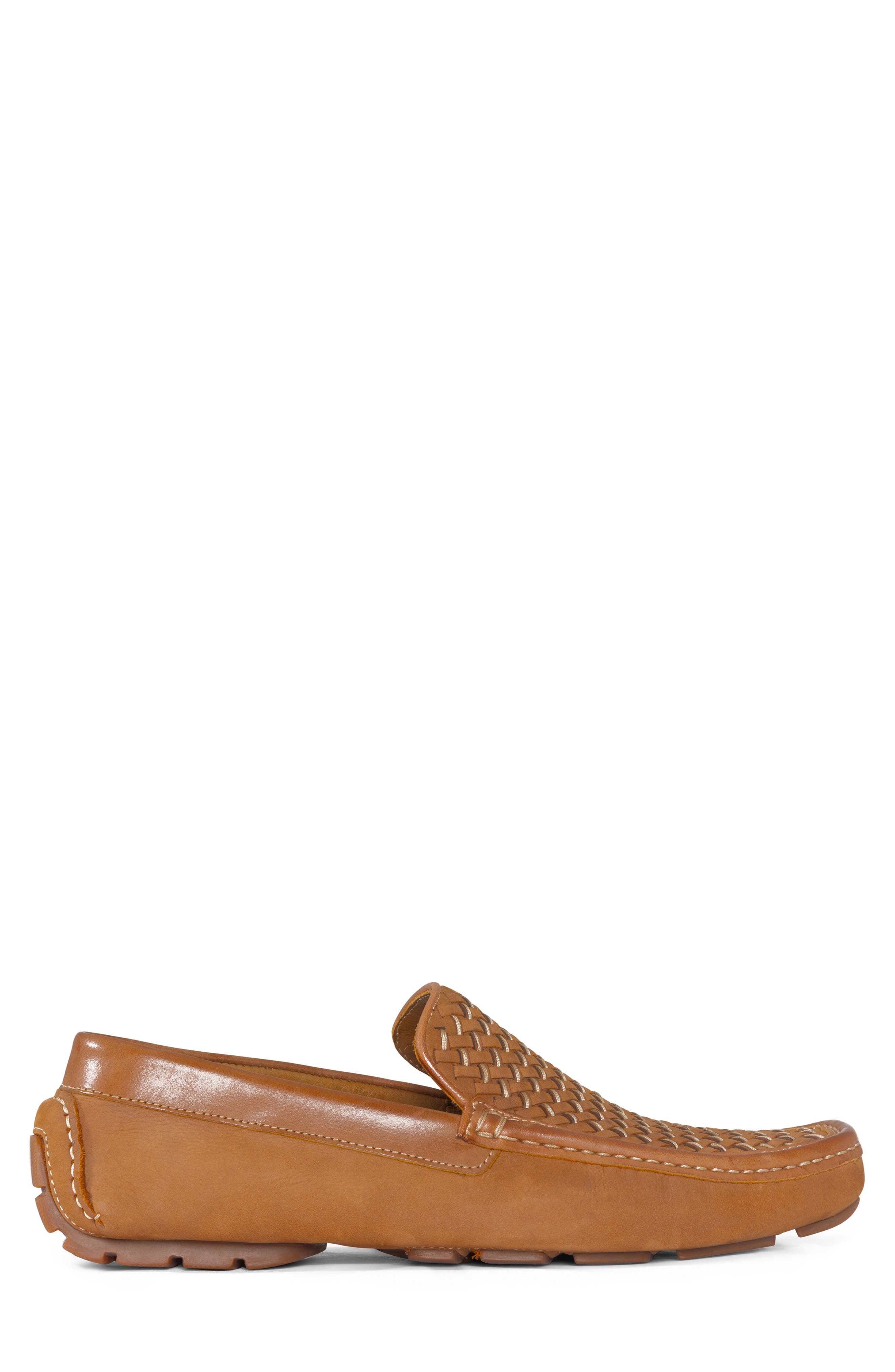 Donald Pliner Damiano Woven Moc Toe Loafer, Alternate, color, Saddle