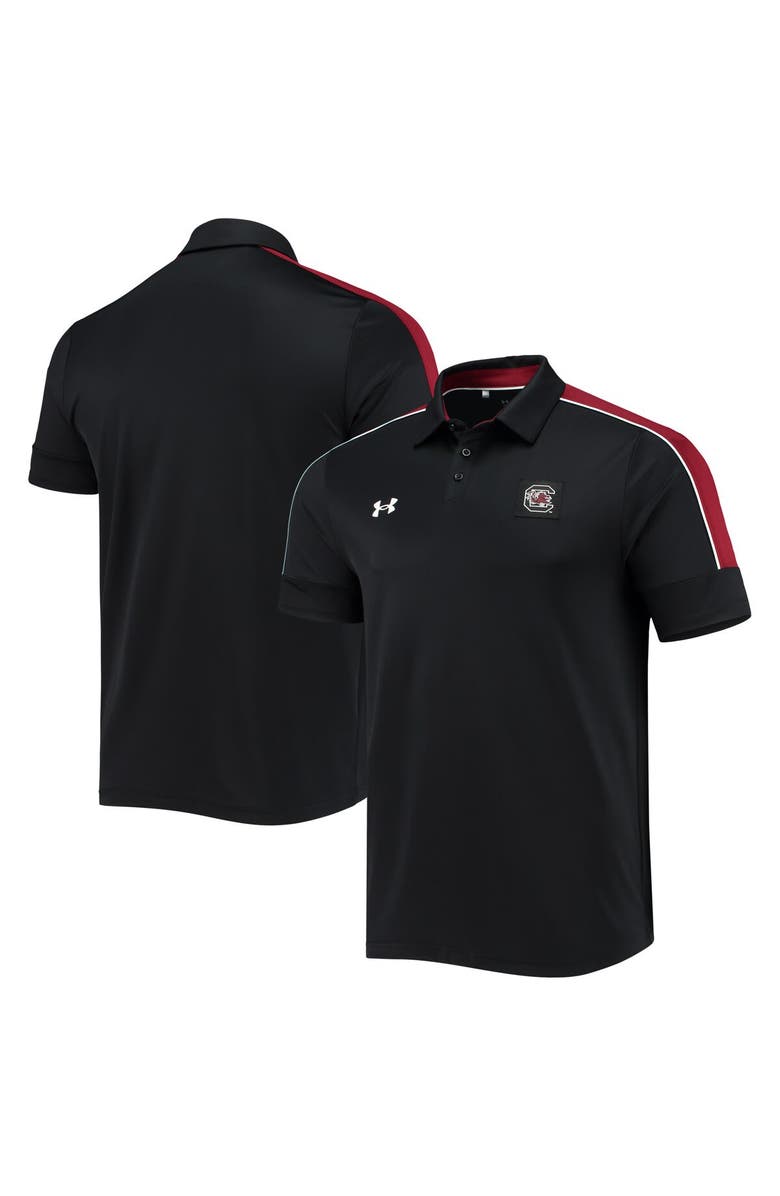 Under Armour Men's Under Armour Black South Carolina Gamecocks Sideline Recruit Performance Polo, Alternate, color, 