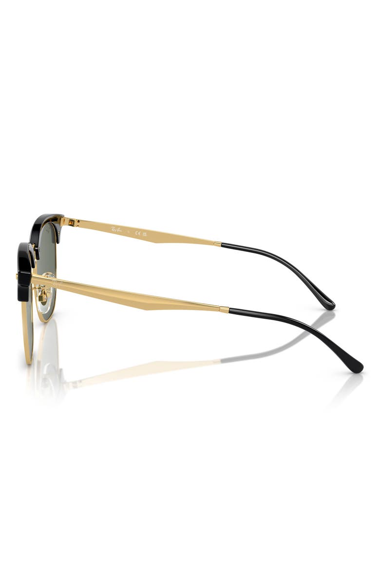 Ray-Ban 56mm Square Sunglasses, Alternate, color, Black On Arista / Dark Green