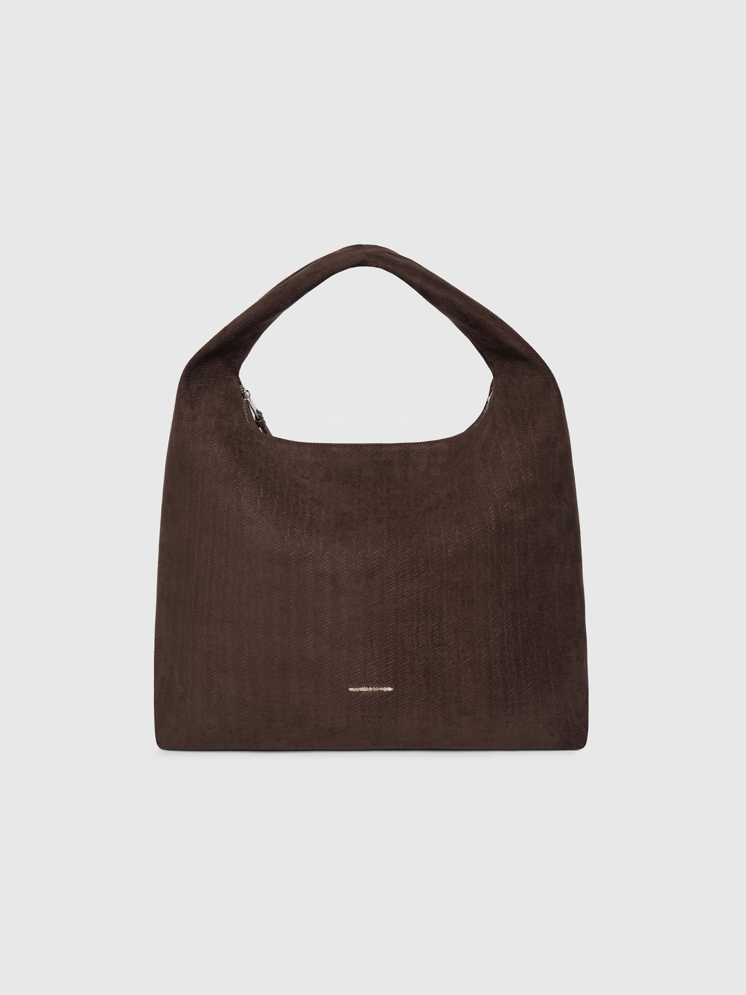 Manière De Voir Aubin Braided Suede Hobo Bag, Alternate, color, Brown
