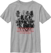 Stranger Things Boy's Stranger Things Biking in Upside Down  Graphic T-Shirt