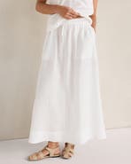 Haven Well Within Linen Drawstring Midi Skirt