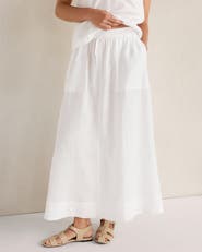 Haven Well Within Linen Drawstring Midi Skirt