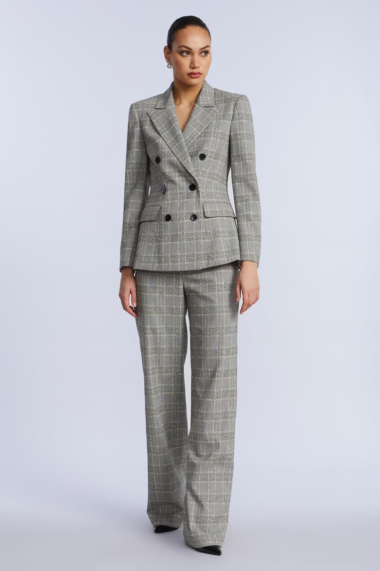 Glen Plaid Blazer, Alternate, color, BLACK/WHITE
