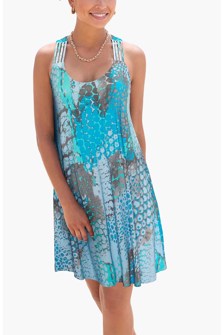 Women's Strappy Detail Dress, Main, color, Blue Multi