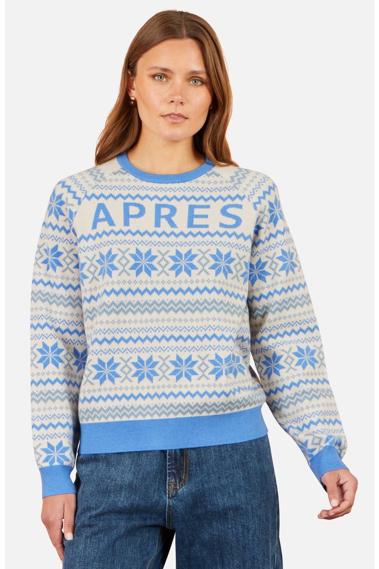 Après Intarsia Jumper, Alternate, color, Blue