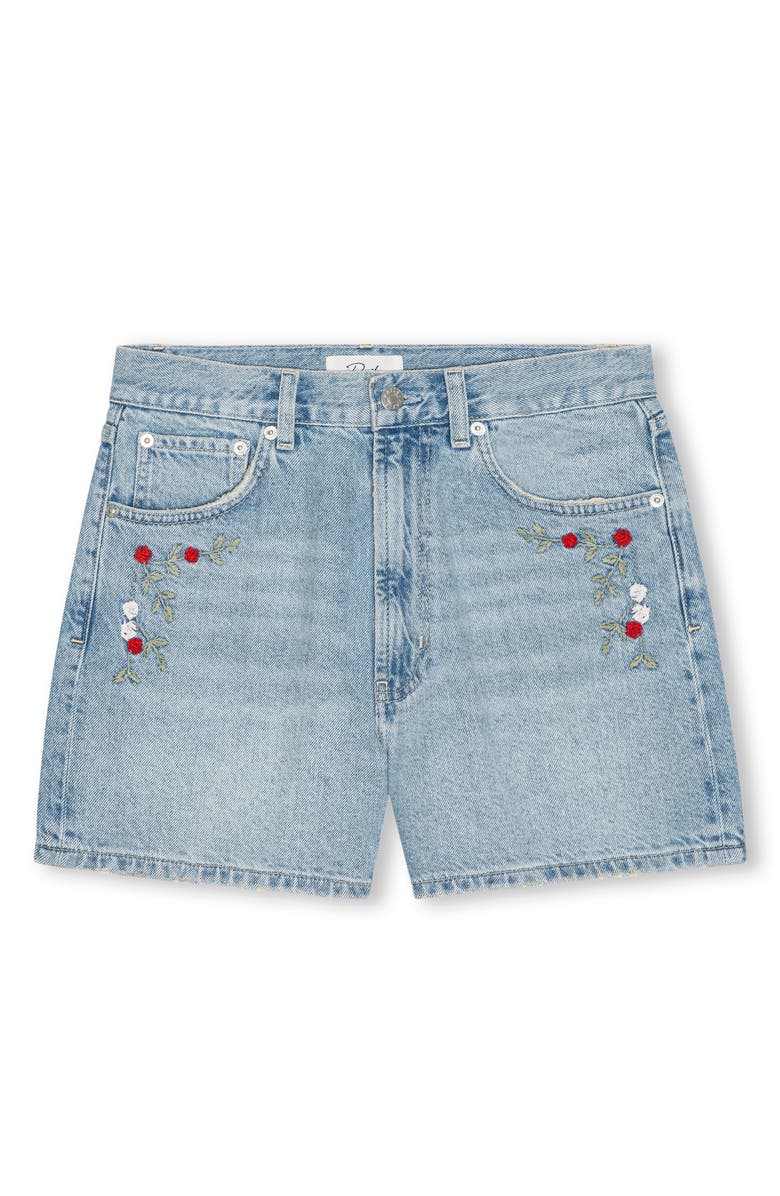 Rails Rancho Floral Embroidered Denim Shorts, Main, color, Dainty Rose