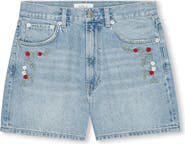 Rails Rancho Floral Embroidered Denim Shorts