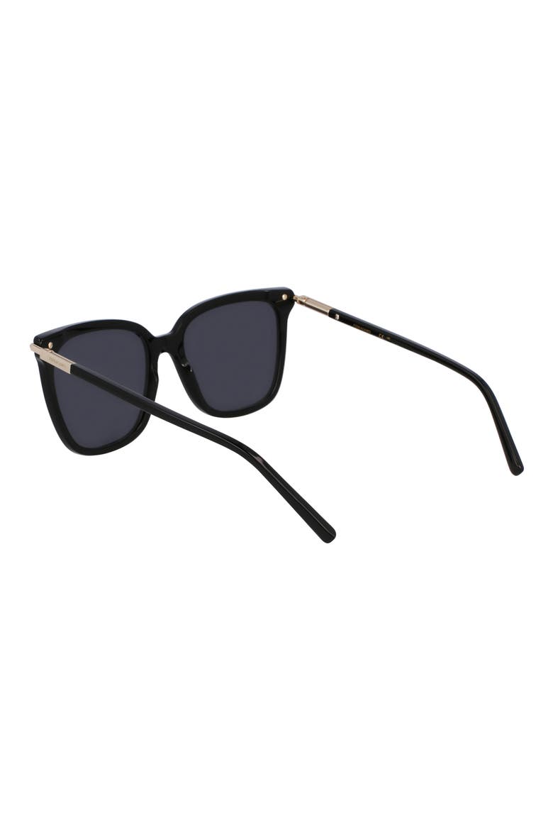 Prisma 56mm Modified Butterfly Sunglasses, Alternate, color, BLACK
