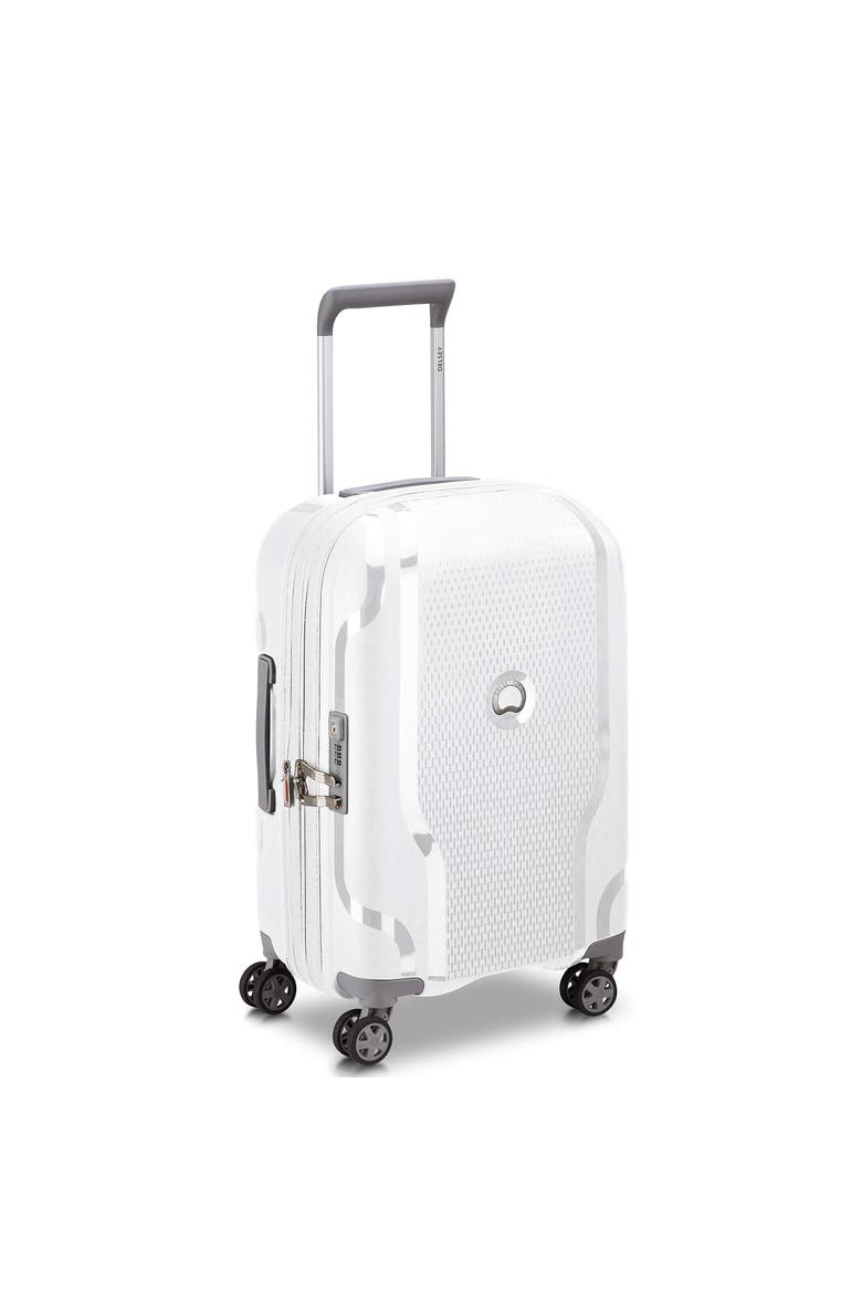 Clavel Hardside Exapndable 19" Carry On Spinner Luggage, Alternate, color, White