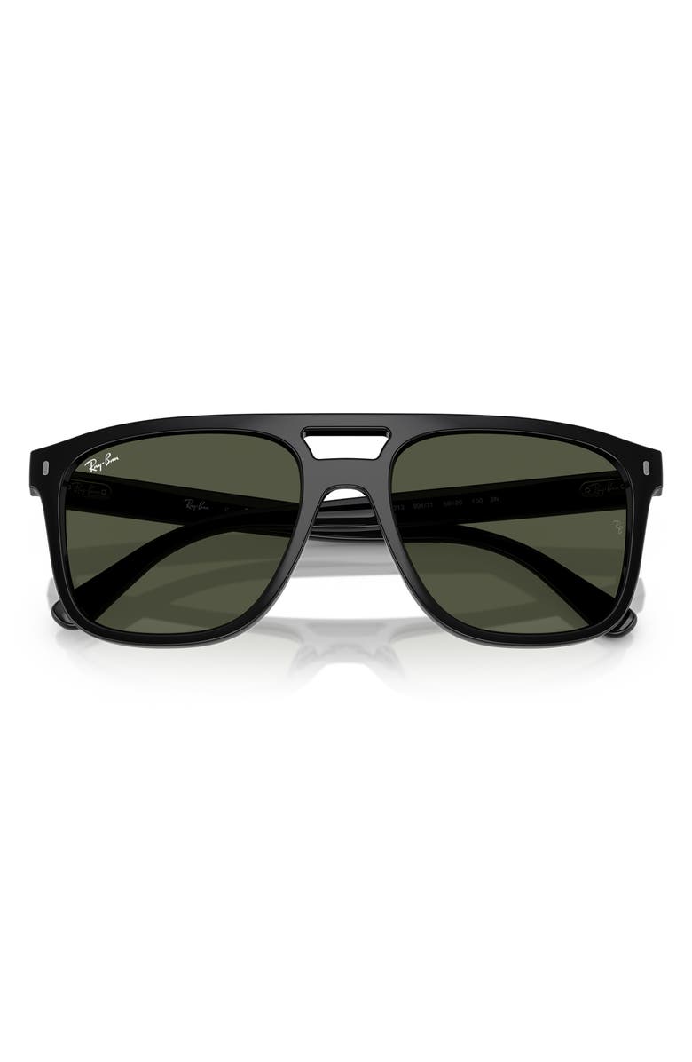 Ray-Ban 58mm Square Sunglasses, Alternate, color, Black