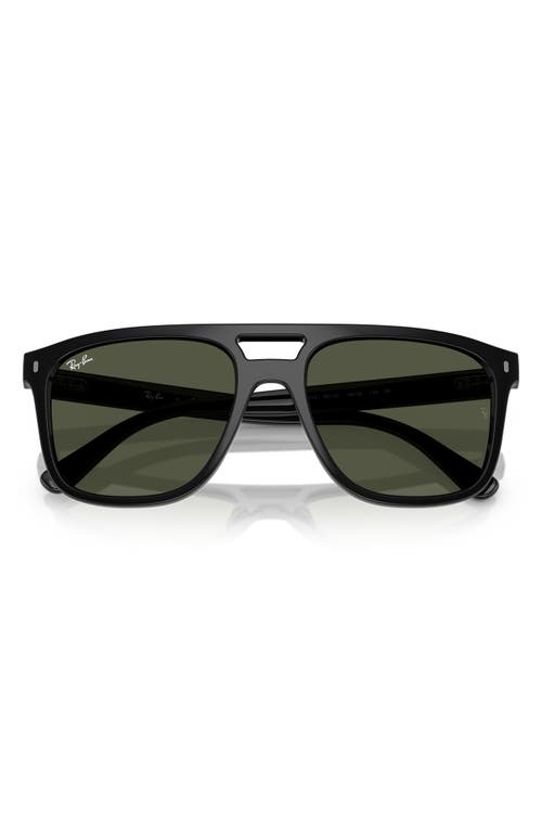 Ray Ban Rb2213 Sunglasses Black Frame Green Lenses 55-20 In Black