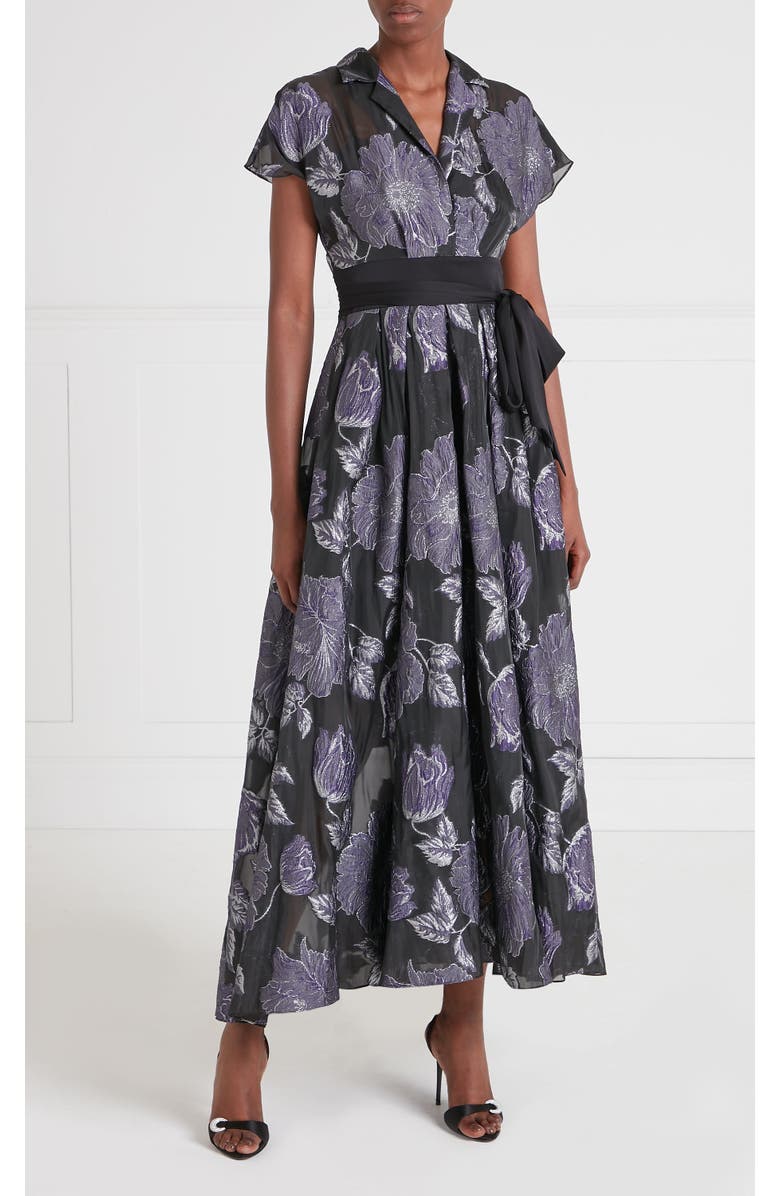 Temperley London Bridget Gown, Main, color, Black/Silver