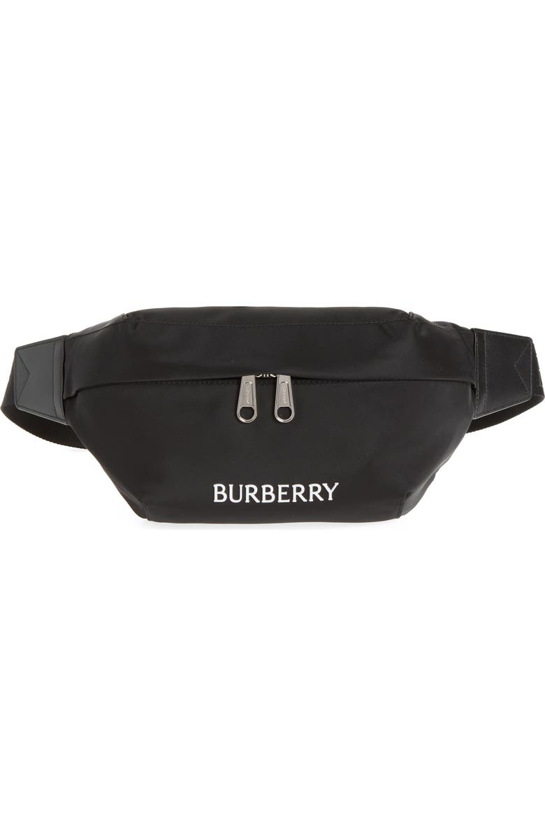 Burberry Sonny Belt Bag, Main, color, Black