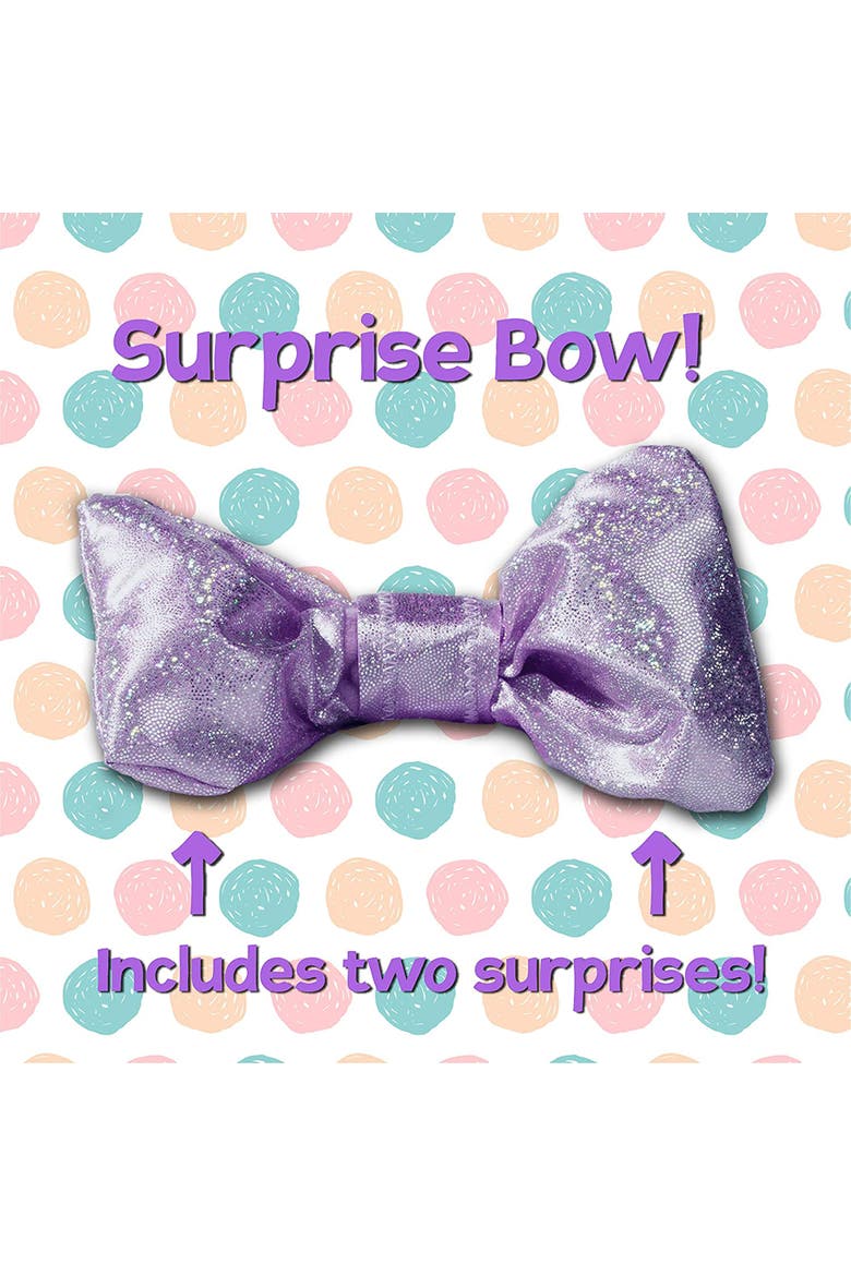 6 Inch Plush Rainbow Bow Pet Cat, Alternate, color, Multicolored