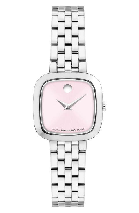 Museum Classic Cushion Case Bracelet Watch, 20mm x 22mm
