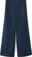 MANGO Pull-On Wide Leg Cotton Pants