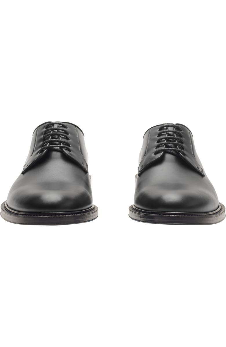 Burberry Leather Manor Derby Shoes, Alternate, color, Black