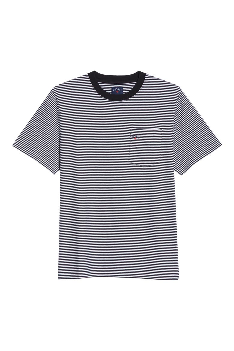 Stripe Pocket T-Shirt, Main, color, BLACK