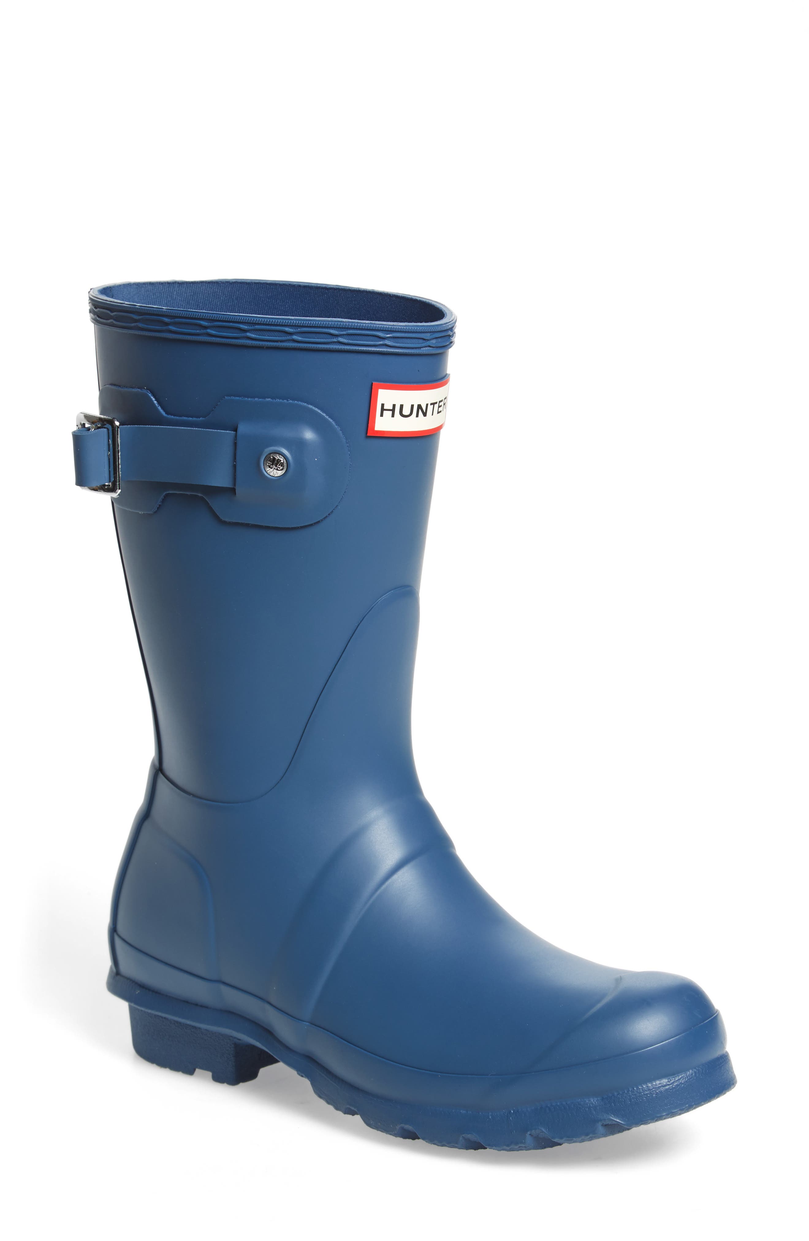 Original Short Waterproof Rain Boot, Main, color, DARK EARTH BLUE