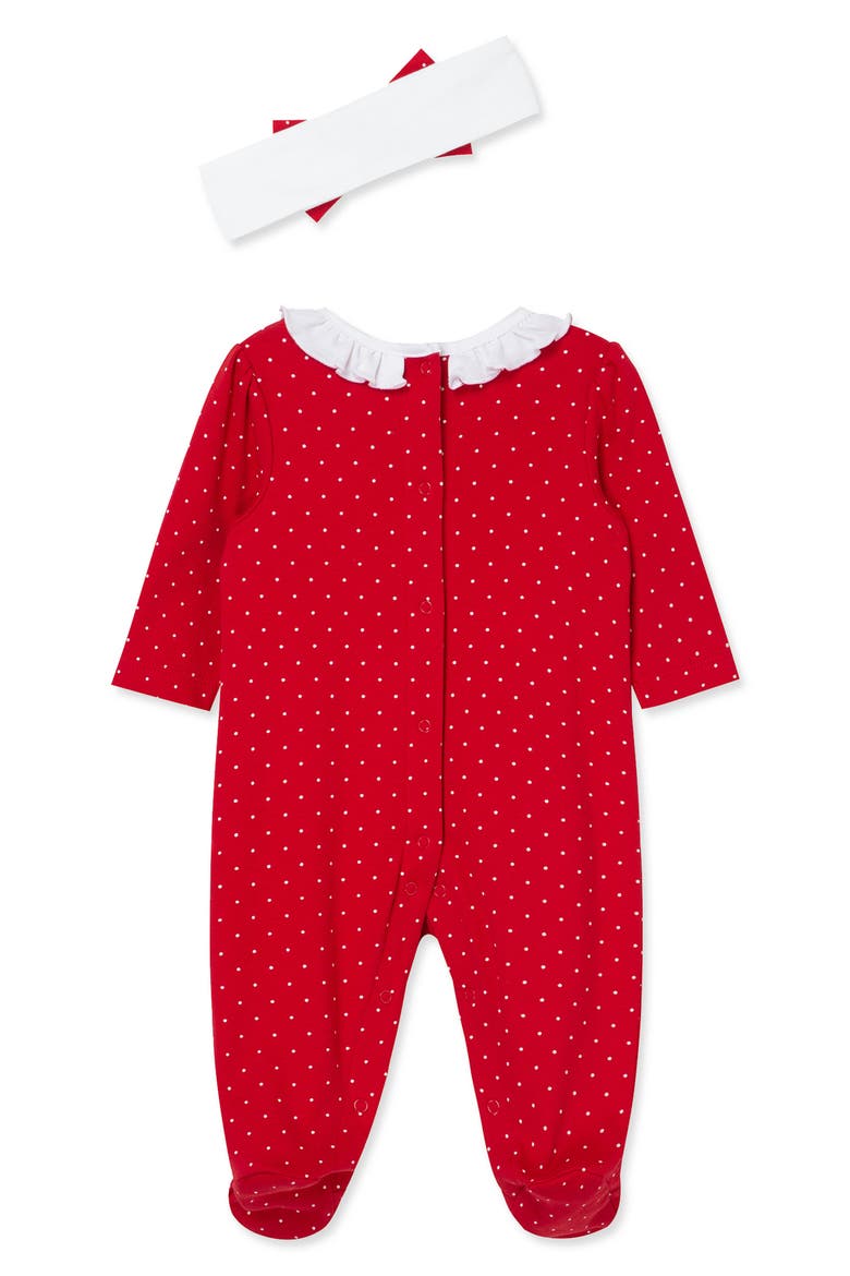 Kids' My First Christmas Footie and Headband Set, Alternate, color, RED