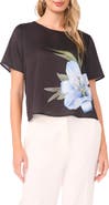 Vince Camuto Print Satin Top