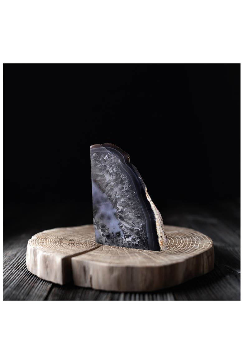 Large Agate Bookend, Alternate, color, GREY