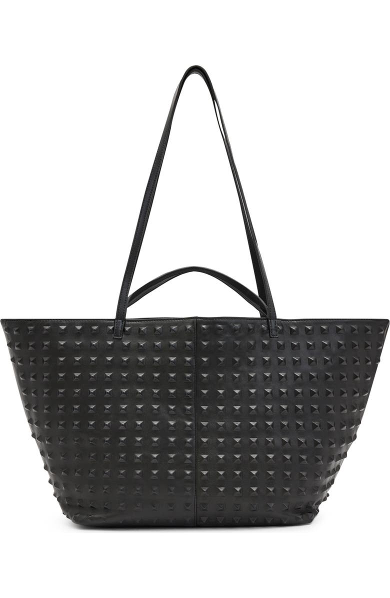 AllSaints Hannah Stud Leather Tote, Main, color,