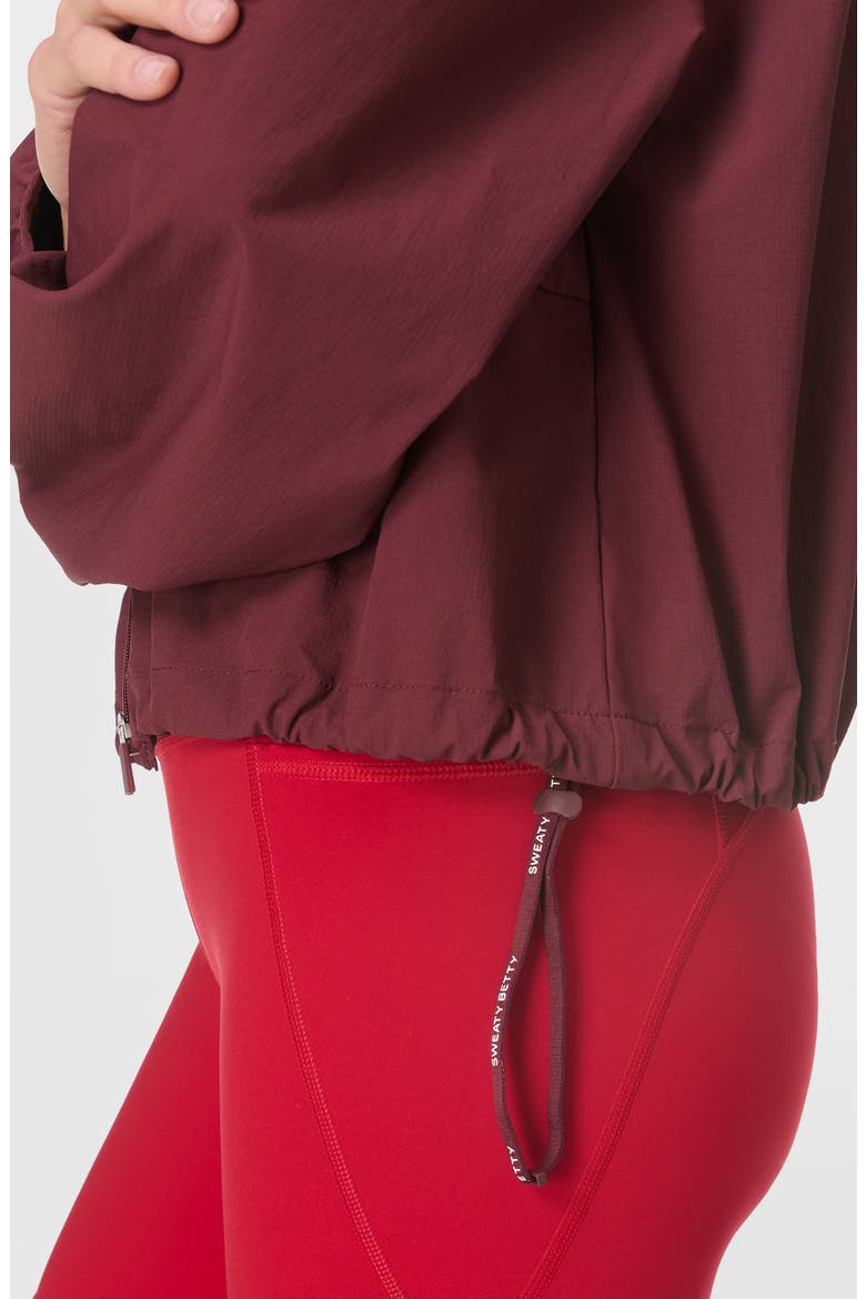 Water Resistant Training Jacket, Alternate, color, GARNET RED