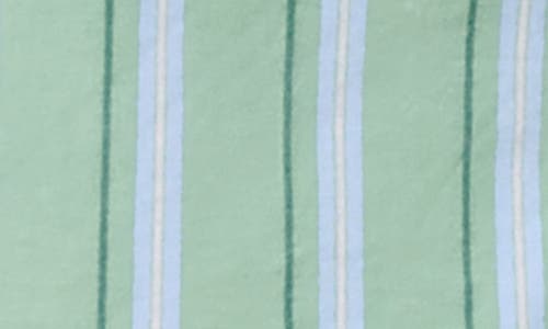 Florence By Mills Crop Pajama Top In Green Stripe