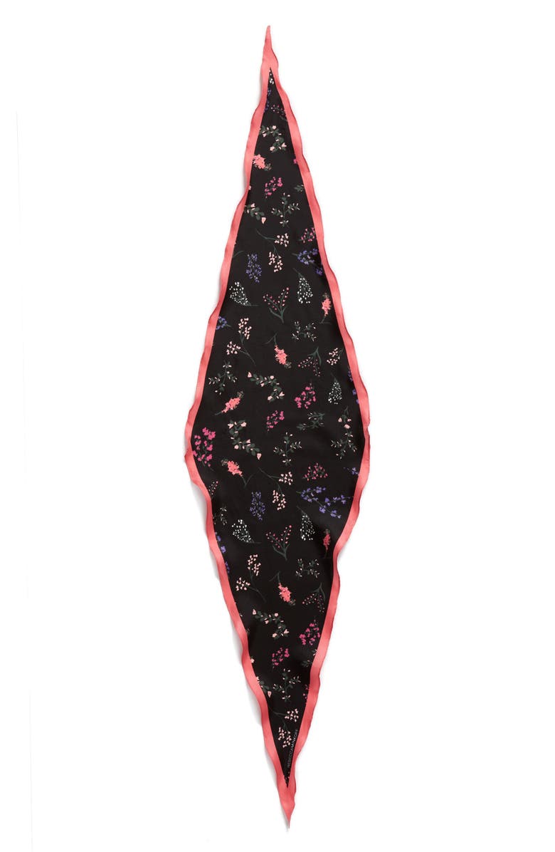 Rebecca Minkoff Pressed Flowers Diamond Silk Scarf, Alternate, color, 